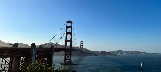 The Golden Gate Bridge viewed across San Francisco Bay
