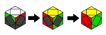 A three-step Skewb solution diagram