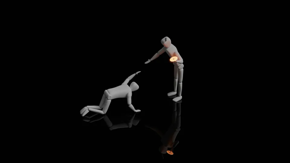 Human motion retargeted to a simulated humanoid